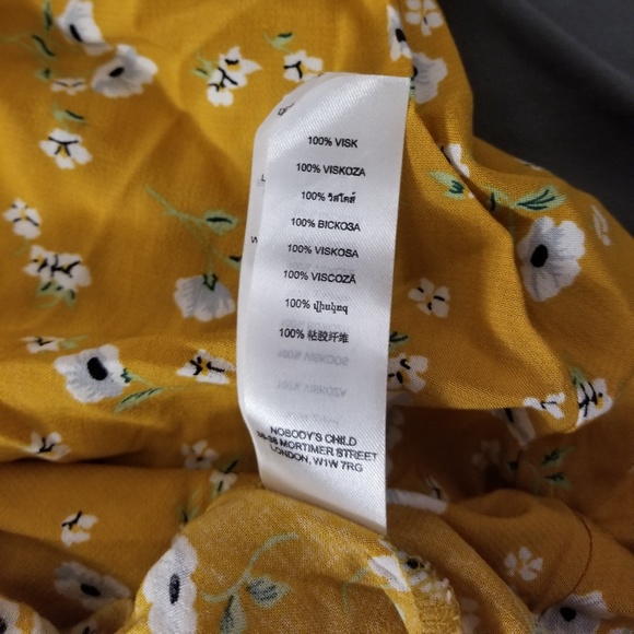 Yellow Floral Boho Dress, NWT - Picture 4 of 5